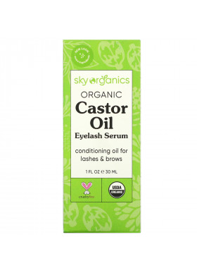 Sky Organics, Organic Castor Oil, Eyelash Serum, 1 fl oz (30 ml)