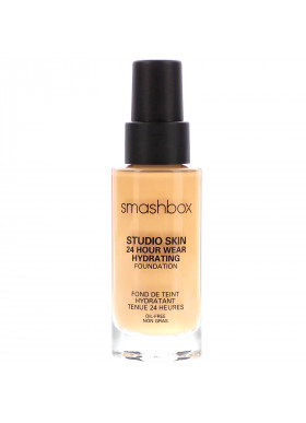 Smashbox, Studio Skin 24 Hour Wear Hydrating Foundation 2.1 Light with Warm Peach Undertone, 1 fl oz (30 ml)