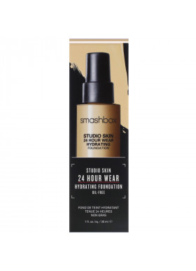 Smashbox, Studio Skin 24 Hour Wear Hydrating Foundation, 2.2 Light Medium With Warm Peach Undertone, 1 fl oz (30 ml)