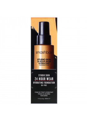 Smashbox, Studio Skin 24 Hour Wear Hydrating Foundation 2.4 Light Medium with Warm Peach Undertone, 1 fl oz (30 ml)