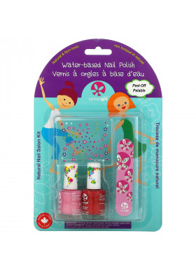 SuncoatGirl, Natural Nail Salon Kit, Little Valentine, 4 Piece Set