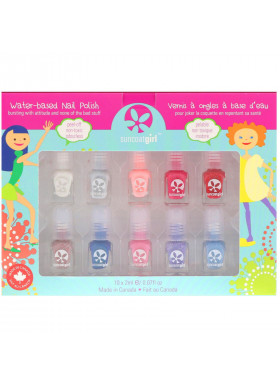 SuncoatGirl, Water-Based Nail Polish Kit, Flare & Fancy, 10 Pieces