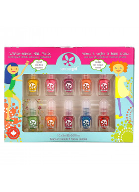 SuncoatGirl, Water-Based Nail Polish Kit, Party Palette, 10 Pieces