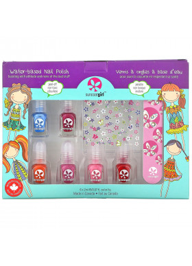 SuncoatGirl, Water-Based Nail Polish Mini Mani Kit,  8 Pieces