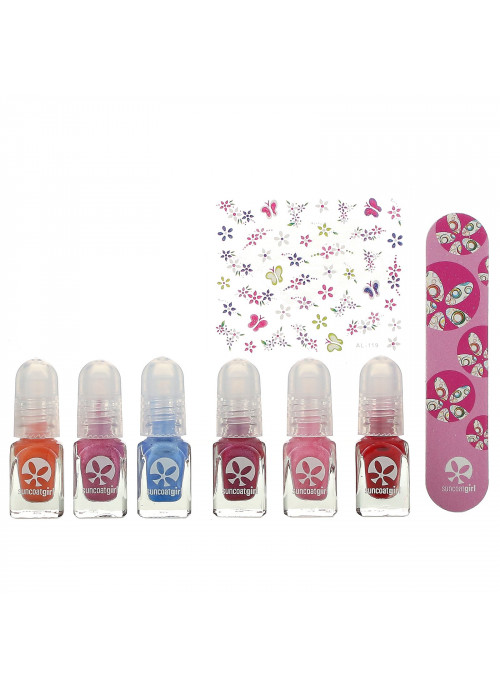 SuncoatGirl, Water-Based Nail Polish Mini Mani Kit,  8 Pieces