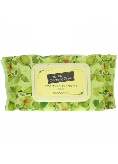 The Face Shop, Herb Day Cleansing Tissue, 70 Sheets