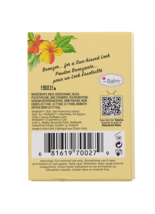 theBalm Cosmetics, Bahama Mama, Bronzer, Shadow & Contour Powder, 0.25 oz (7.08 g)