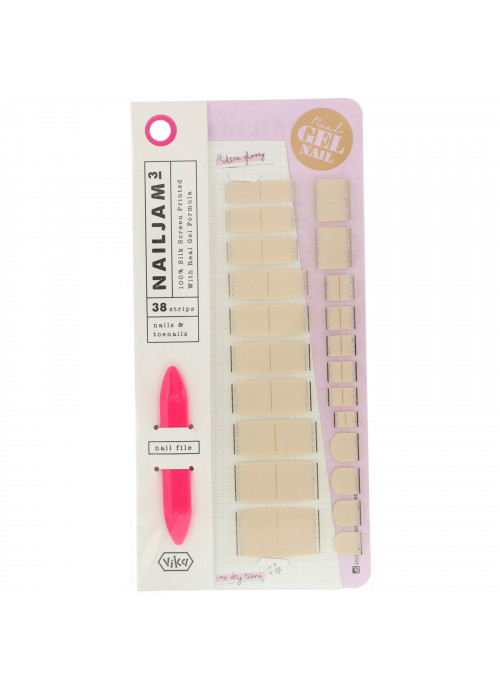 Vika Nailjam, Gel Nail Strips For Nails & Toenails, First Date, 38 Strips