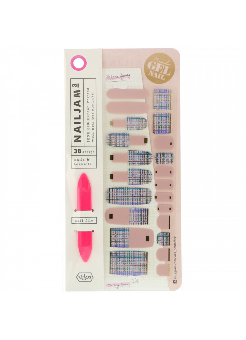 Vika Nailjam, Gel Nail Strips For Nails & Toenails, Get It Girl, 38 Strips