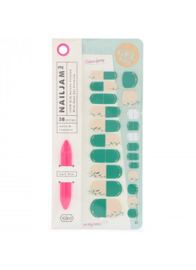 Vika Nailjam, Gel Nail Strips For Nails & Toenails, Glamor and Bloom, 38 Strips