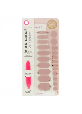 Vika Nailjam, Gel Nail Strips For Nails & Toenails, Naked Cake, 38 Strips