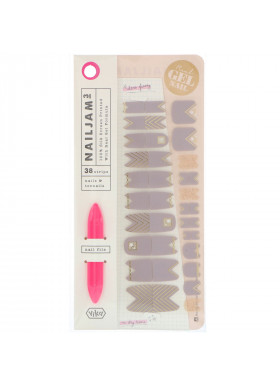 Vika Nailjam, Gel Nail Strips For Nails & Toenails, Posh Affair, 38 Strips