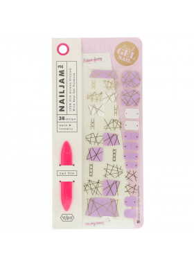 Vika Nailjam, Gel Nail Strips For Nails & Toenails, Stay Gold, 38 Strips