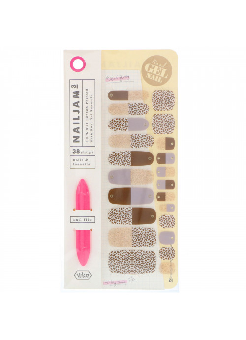 Vika Nailjam, Nail Gel Strips For Nails & Toenails, Lady Mode, 38 Strips