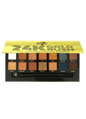 W7, 24K Gold Rush, Pressed Pigment Palette, 0.39 oz (11.2 g)