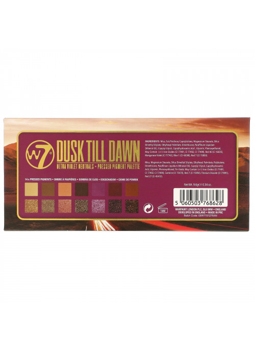 W7, Dusk Till Dawn, Ultra Violet Neutrals, Pressed Pigment Palette, 0.34 oz (9.6 g)