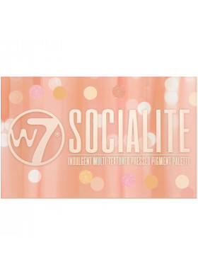 W7, Socialite, Indulgent Multi-Textured Pressed Pigment Palette, 0.59 oz (17 g)