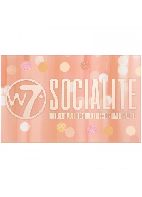 W7, Socialite, Indulgent Multi-Textured Pressed Pigment Palette, 0.59 oz (17 g)