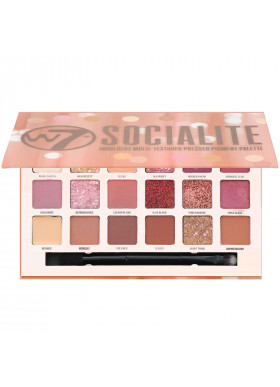 W7, Socialite, Indulgent Multi-Textured Pressed Pigment Palette, 0.59 oz (17 g)