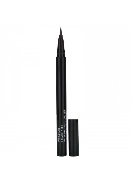 Wet n Wild, Breakup Proof Waterproof Liquid Eyeliner, Ultra Black, 0.03 fl oz (0.9 ml)