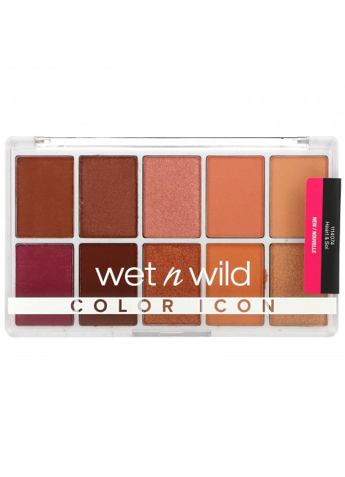 Wet n Wild, Color Icon, 10-Pan Shadow Palette, Heart & Sol, 0.42 oz (12 g)
