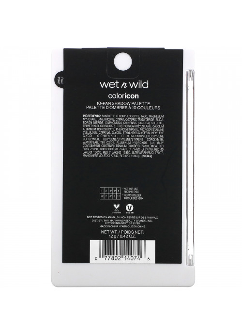 Wet n Wild, Color Icon, 10-Pan Shadow Palette, Heart & Sol, 0.42 oz (12 g)