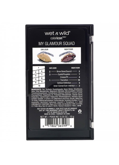 Wet n Wild, Color Icon Eyeshadow Palette, 756A My Glamour Squad, 0.35 oz (10 g)