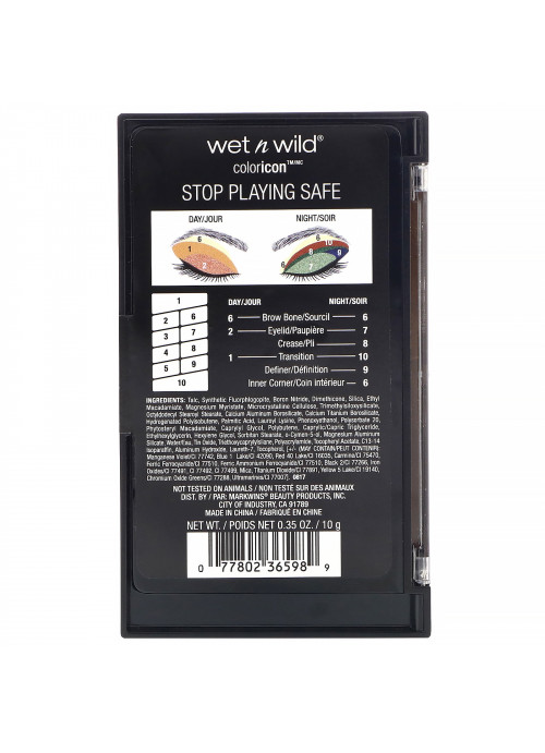 Wet n Wild, Color Icon Eyeshadow Palette, 763D Stop Playing Safe, 0.35 oz (10 g)