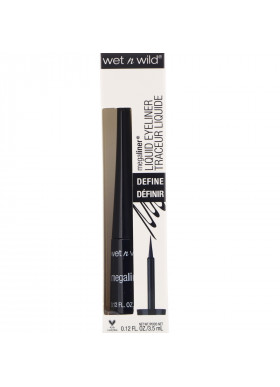 Wet n Wild, MegaLiner Liquid Eyeliner, Black, 0.12 fl oz (3.5 ml)