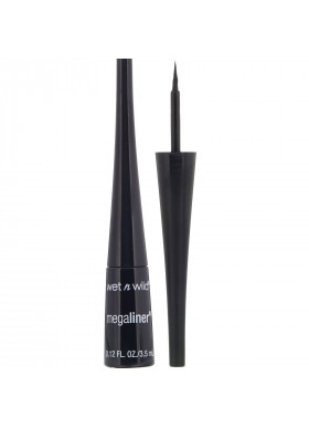 Wet n Wild, MegaLiner Liquid Eyeliner, Black, 0.12 fl oz (3.5 ml)