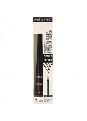 Wet n Wild, MegaLiner Liquid Eyeliner, Dark Brown, 0.12 fl oz (3.5 ml)
