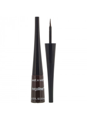 Wet n Wild, MegaLiner Liquid Eyeliner, Dark Brown, 0.12 fl oz (3.5 ml)