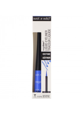 Wet n Wild, MegaLiner Liquid Eyeliner, Voltage Blue, 0.12 fl oz (3.5 ml)