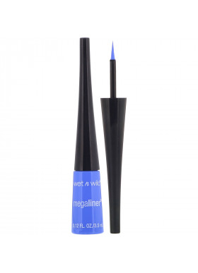 Wet n Wild, MegaLiner Liquid Eyeliner, Voltage Blue, 0.12 fl oz (3.5 ml)