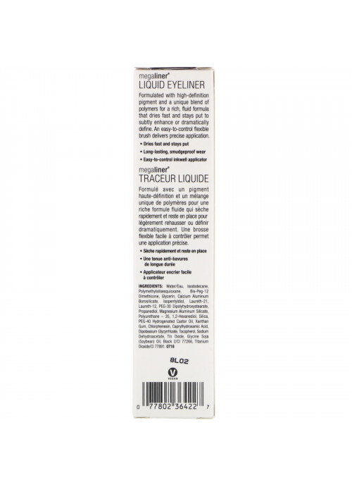 Wet n Wild, MegaLiner Metallic Liquid Eyeliner, Cosmic Black, 0.12 fl oz (3.5 ml)