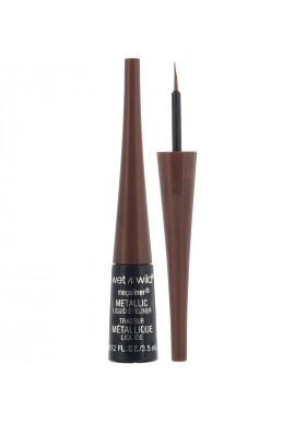 Wet n Wild, MegaLiner Metallic Liquid Eyeliner, Metallic Brown, 0.12 fl oz (3.5 ml)