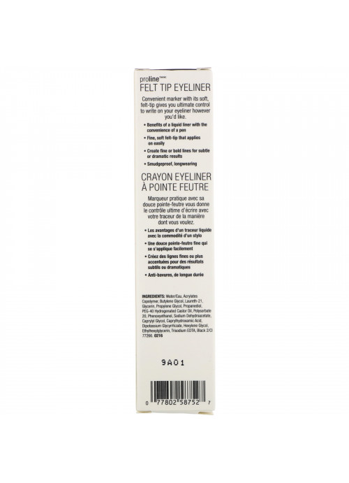 Wet n Wild, ProLine Felt Tip Eyeliner, Black, 0.017 oz (0.5 g)