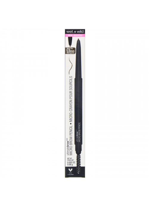 Wet n Wild, Ultimate Brow Micro Brow Pencil, 649A Deep Brown, 0.002 oz (0.06 g)
