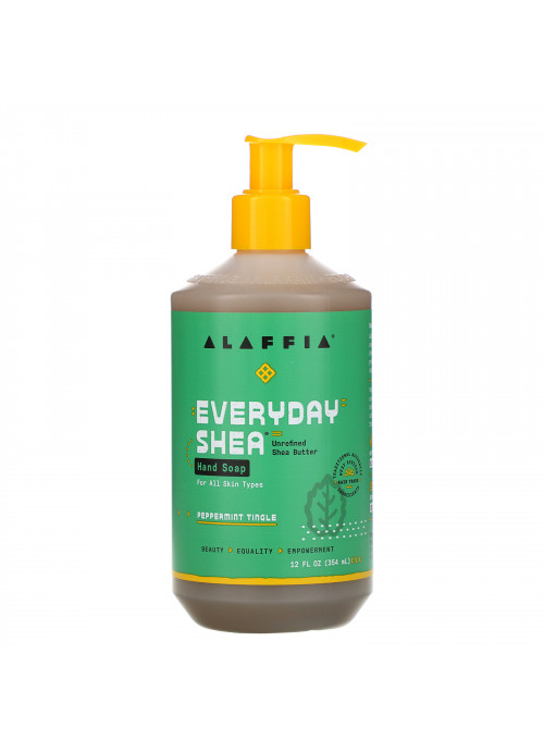 Alaffia, Everyday Shea, Hand Soap, Peppermint Tingle, 12 fl oz (354 ml)