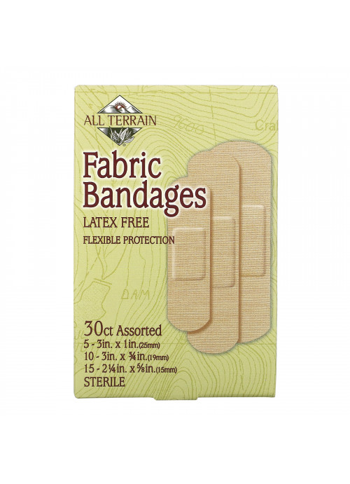 All Terrain, Fabric Bandages, Latex Free, Assorted, 30 Count