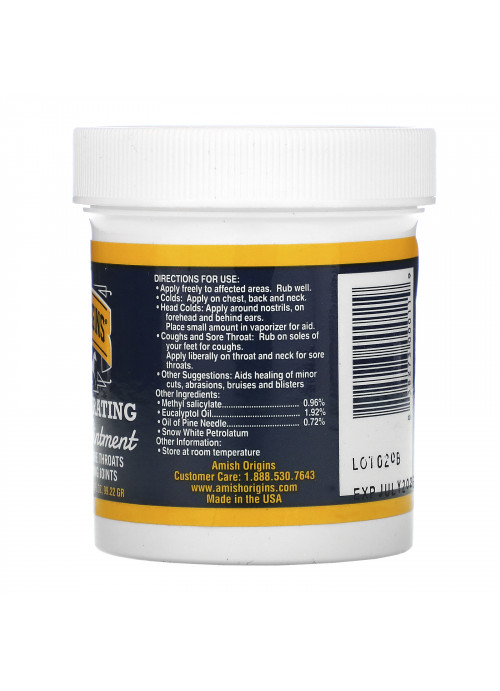 Amish Origins, Deep Penetrating, Pain Relief Ointment, 3.5 fl oz (99.22 g)