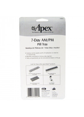 Apex, 7-Day AM/PM Pill Tray, 1 Pill Tray