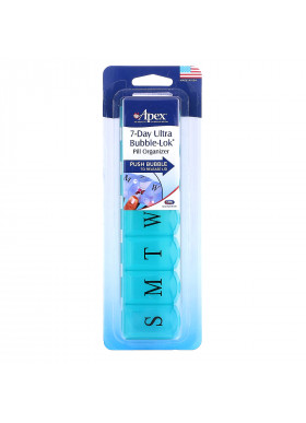 Apex, 7-Day Ultra Bubble-Lok Pill Organizer, 1 Pill Case