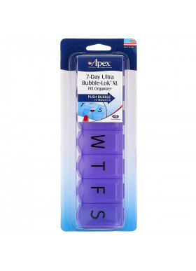 Apex, 7-Day Ultra Bubble-Lok Pill Organizer, XL, 1 Pill Case