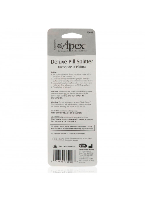 Apex, Deluxe Pill Splitter, 1 Pill Splitter