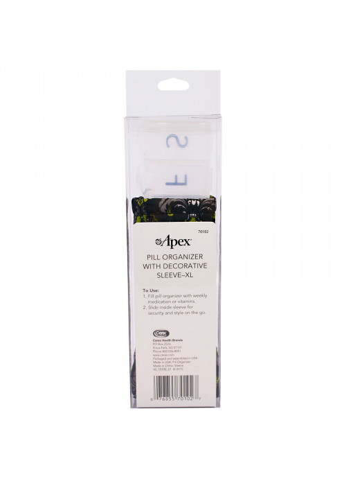 Apex, Pill Organizer with Decorative Sleeve, XL, 1 Pill Organizer