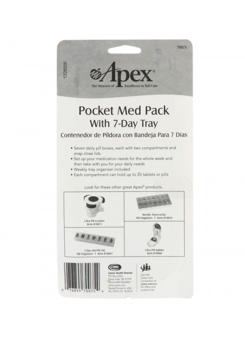 Apex, Pocket Med Pack with 7-Day Tray