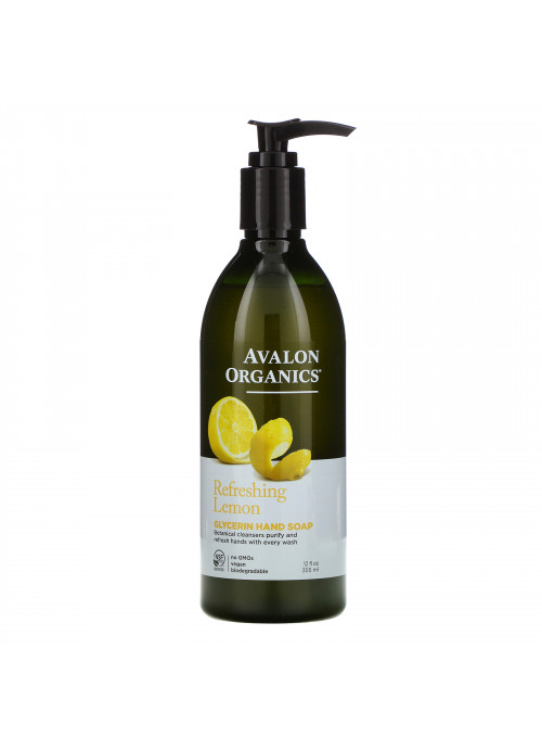 Avalon Organics, Glycerin Hand Soap, Refreshing Lemon, 12 fl oz (355 ml)