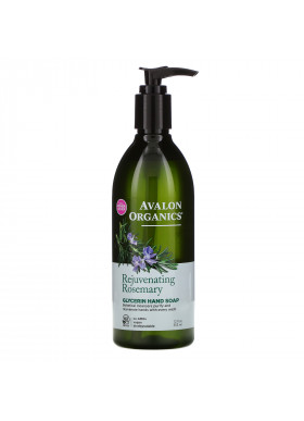 Avalon Organics, Glycerin Hand Soap, Rejuvenating Rosemary, 12 fl oz (355 ml)