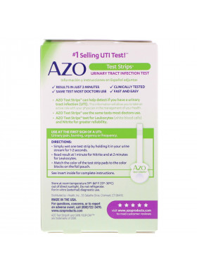 Azo, Urinary Tract Infection Test Strips, 3 Self-Testing Strips